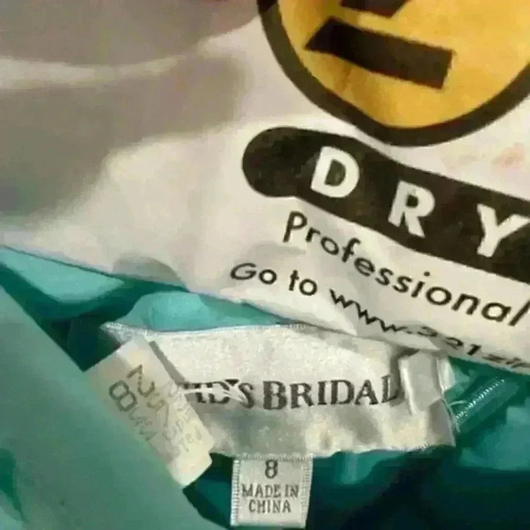 David’s Bridal Strapless Chiffon‎ with Pleats - Picture 5 of 6